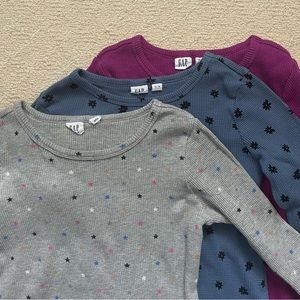 Set of 3 GAP Kids L/S Henley Tees